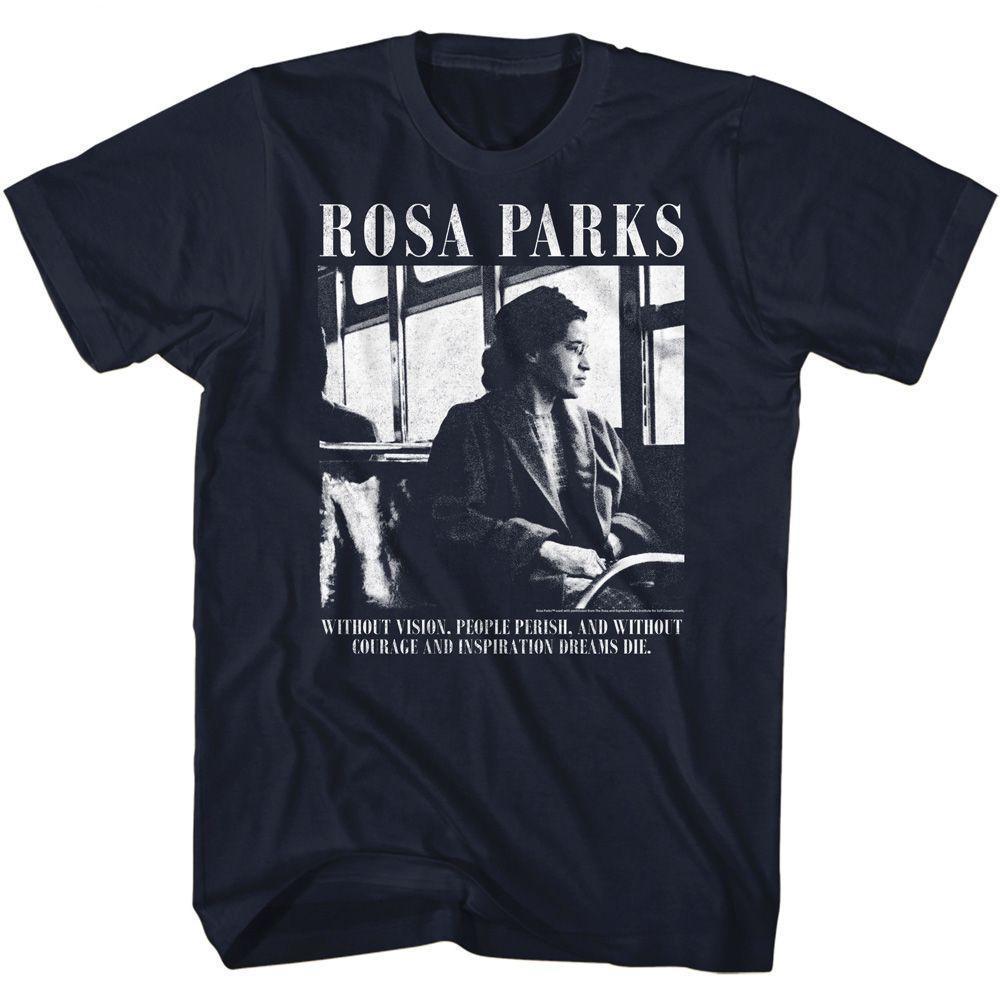 Rosa Parks Vision And Courage Navy T-Shirt